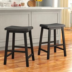 Wood Saddle counter stool